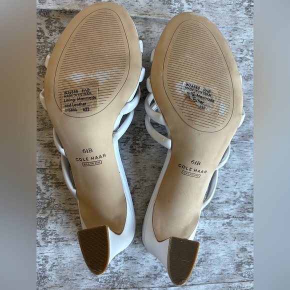 NEW w/Tags Cole Haan Women's Adella White Dress Sandals Size 6.5 - Picture 7 of 8